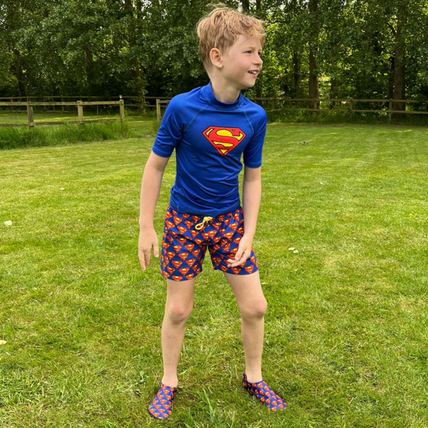 Children Slipfree Swim Short Kalel Superman