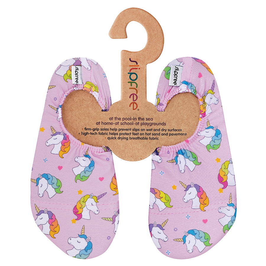 Children's Slipfree Shoes Pink Unicorn Pattern