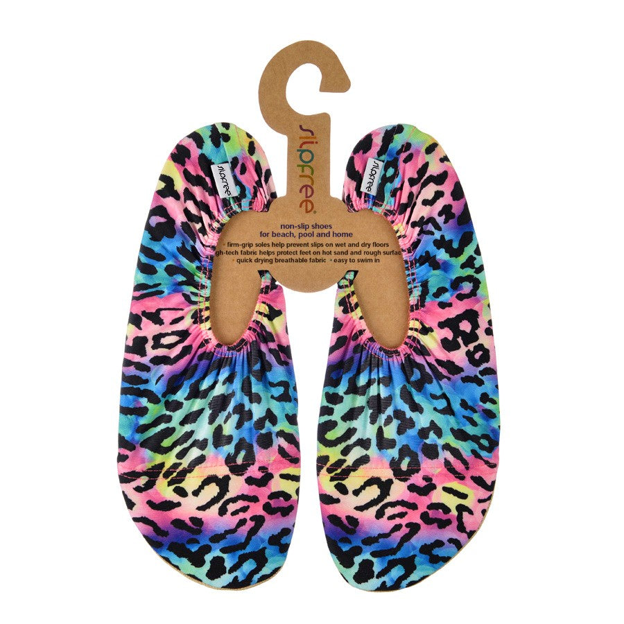 Adult Slipfree Shoes Rainbow Animal Print Isabella Pattern