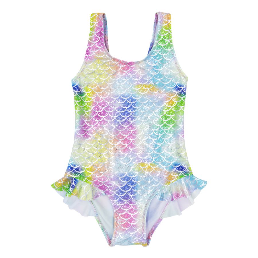 Children s Slipfree Rainbow Foil Print Swimsuit